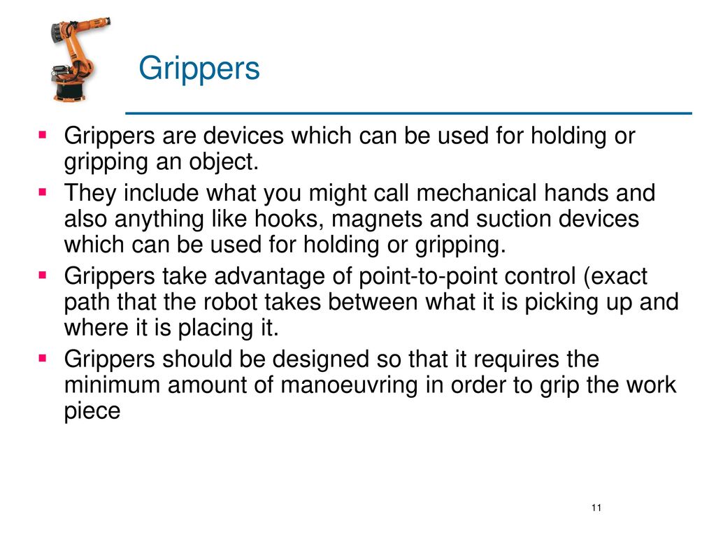 Robot gripper design ppt sales